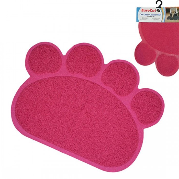 EuroCat Kedi Tuvaleti Önü Paspası 60x45cm (Pembe)