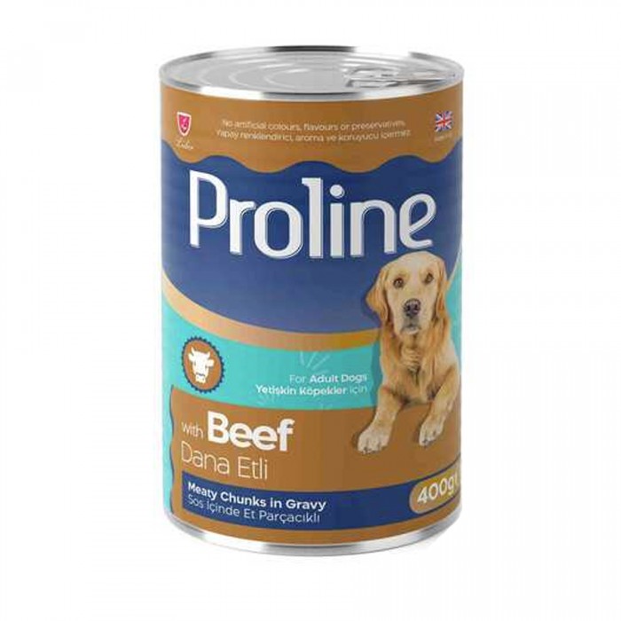 Proline Dana Etli Yetişkin Sos İçinde Et Parçacıklı Konserve Köpek Maması 400 gr