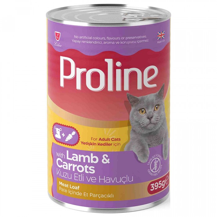 Proline Parça Kuzu Etli ve Havuçlu Ezme Yetişkin Kedi Konservesi 395gr