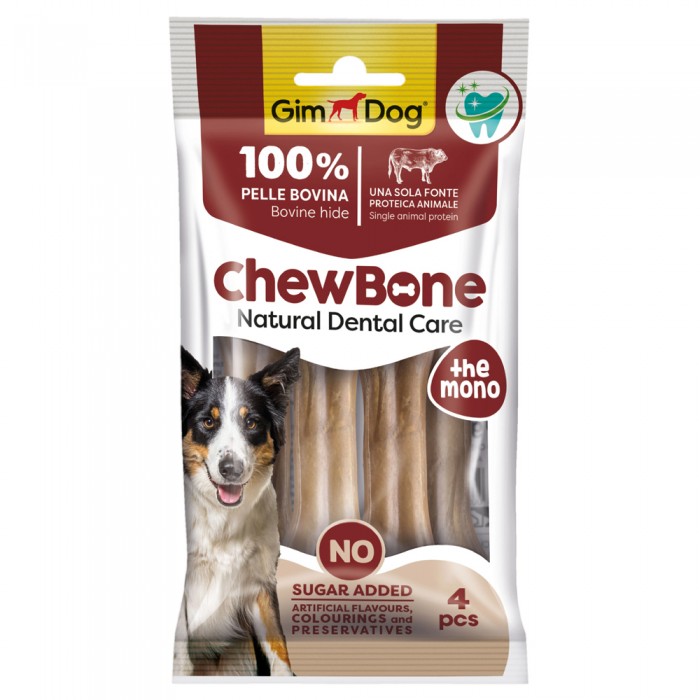 GimDog ChewBone Naturel Press Köpek Kemiği 8,9cm 80gr (4'lü)