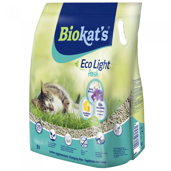Biokats Pelet Eco Light Fresh Spring Blossom Bahar Kokulu Kedi Kumu 5lt