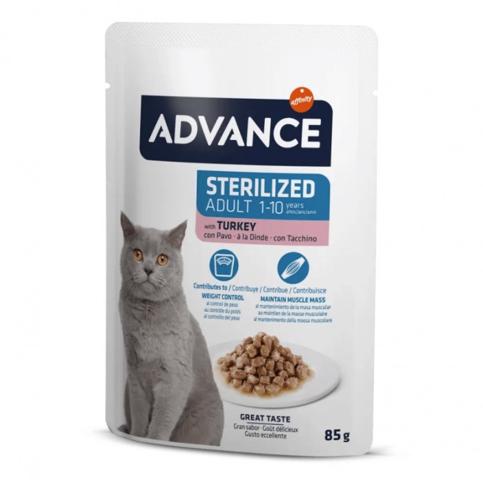 Advance Hindili Kısırlaştırılmış Kedi Konservesi 85 Gr