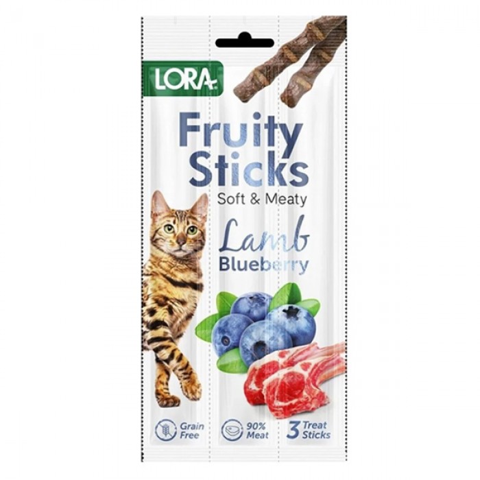 Lora Kuzu Etli Yaban Mersinli Kedi Stick Ödül 3x5gr