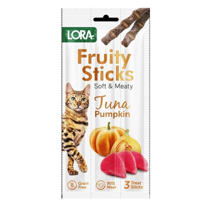 Lora Ton Balıklı Balkabaklı Kedi Stick Ödül 3x5gr