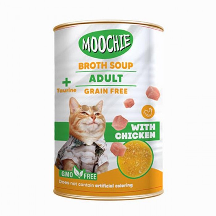 Moochie Tavuk Etli Tahılsız Yetişkin Kedi Çorbası 135ml