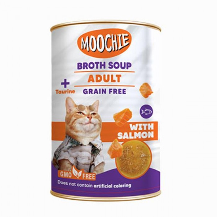 Moochie Somonlu Tahılsız Yetişkin Kedi Çorbası 135ml