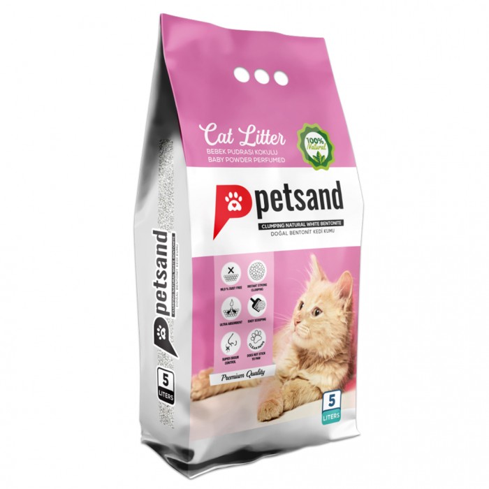 Petsand Bebek Pudrası Topaklaşan Kedi Kumu 10 Lt