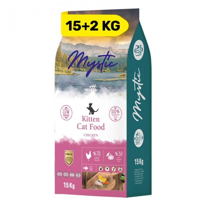 Mystic Yavru Kedi Maması Tavuklu 15+2kg Bonus