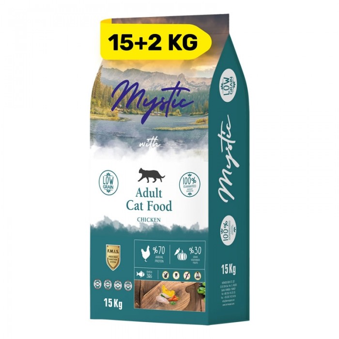 Mystic Tavuklu Yetişkin Kedi Maması 15+2kg Bonus