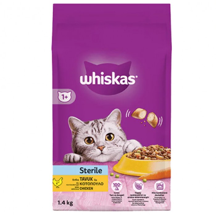 Whiskas Tavuklu ve Havuçlu Kısırlaştırılmış Kedi Maması 1,4kg