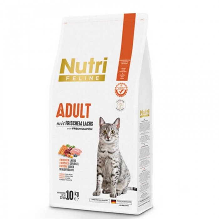 Nutri Feline Somonlu Yetişkin Düşük Tahıllı Kedi Maması 10 kg