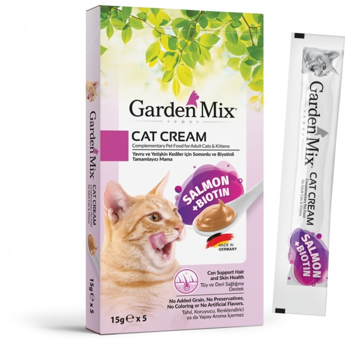 Garden Mix Biotin ve Somonlu Kedi Kreması 5x15gr