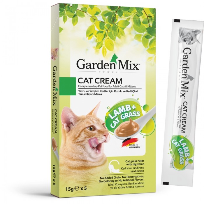 Garden Mix Kuzulu  ve Kedi OtluKedi Kreması 5x15gr
