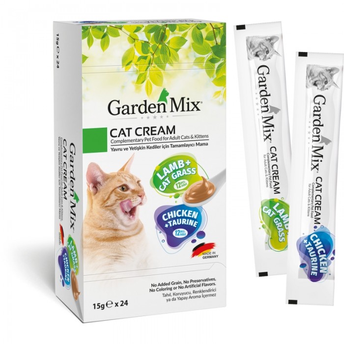 Garden Mix Tavuk ve Kuzulu Kedi Kreması xxl 24x15gr