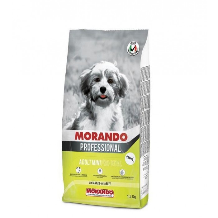 Morando Professional Küçük Irk Sığır Etli Yetişkin Köpek Maması 1,5kg