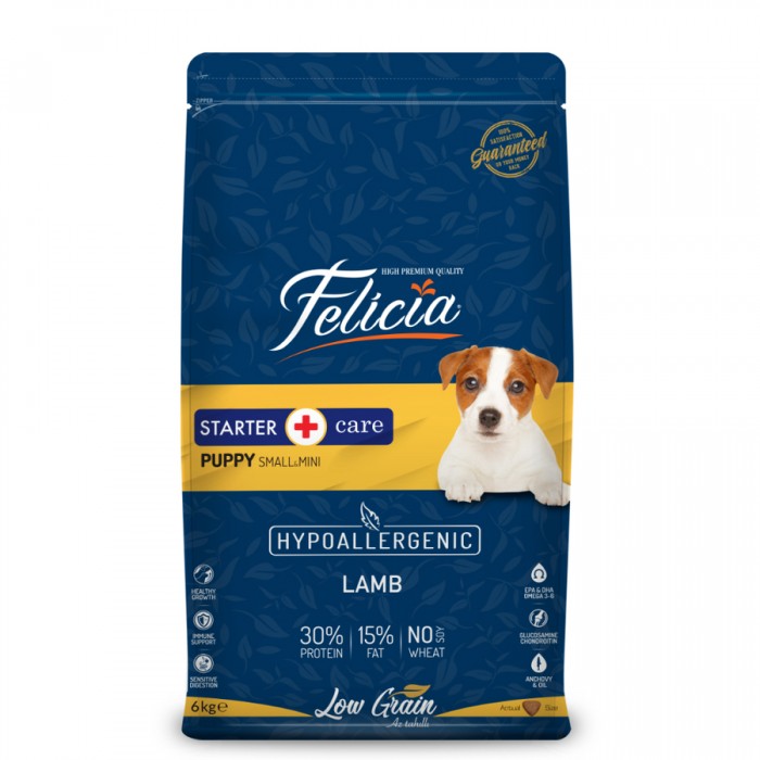 Felicia Az Tahıllı HypoAllergenic Small/Mini Kuzulu Yavru Köpek Maması 6KG