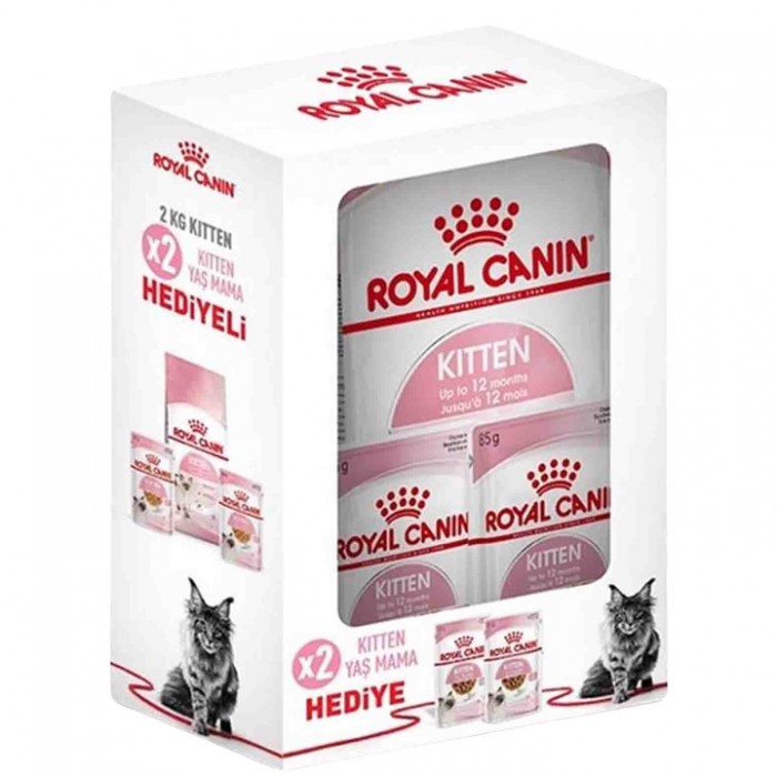 Royal Canin Kitten 2 kg + 2 Adet Kitten Yaş Mama