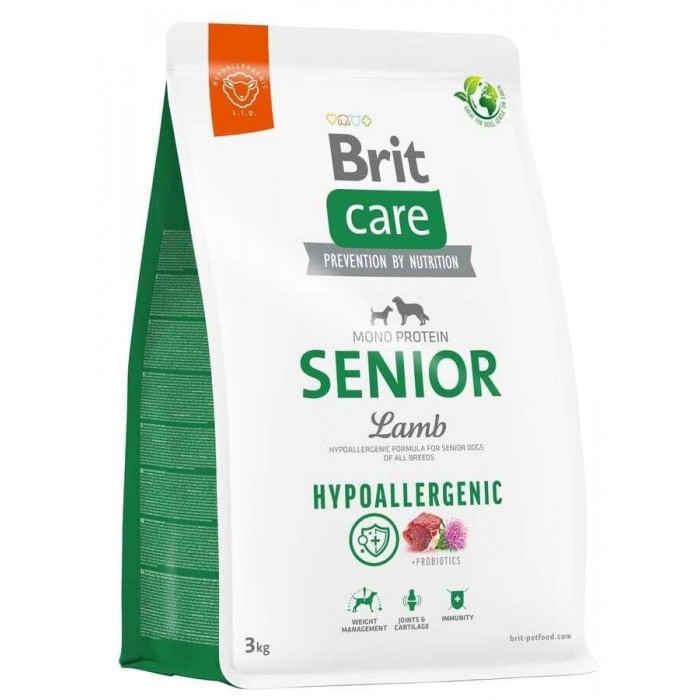 Brit Care Hypo-Allergenic Kuzu&Pirinçli Tüm Irklar İçin Yaşlı Köpek Maması 3KG