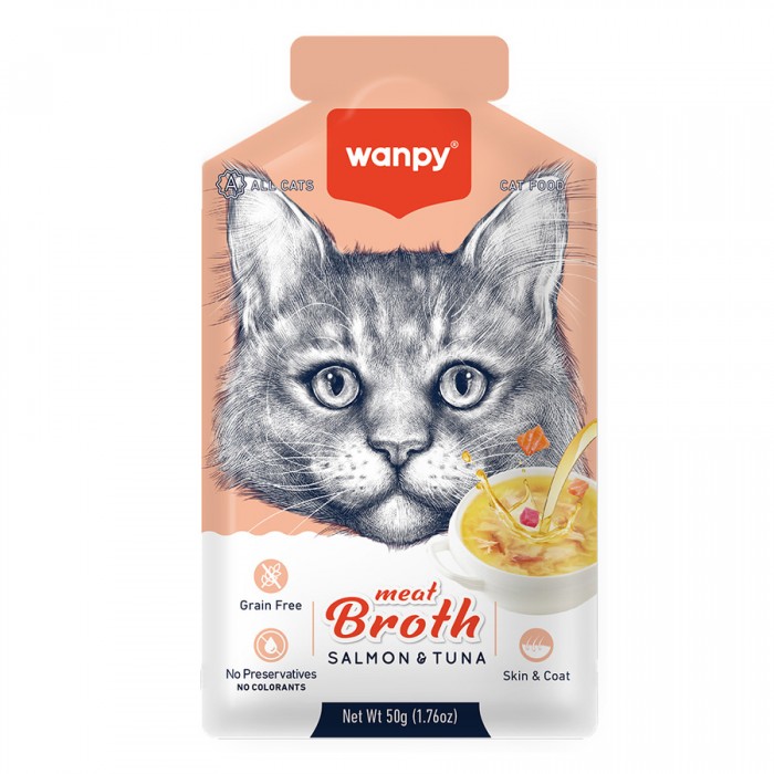 Wanpy Somon & Ton Balığı Kedi Çorbası 50 gr