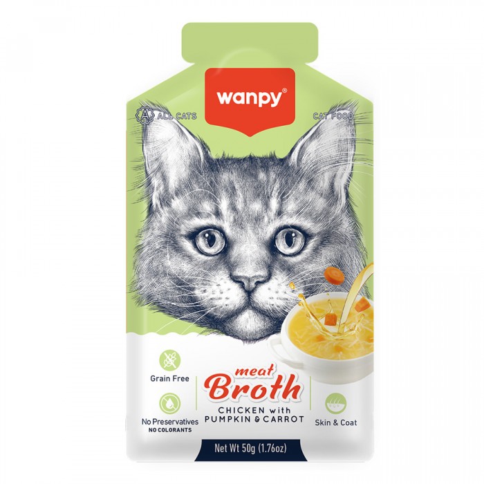 Wanpy Tavuk & Balkabağı ve Havuçlu Kedi Çorbası 50 gr