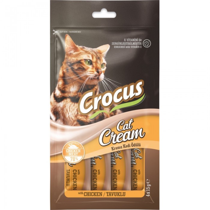 Crocus Tavuklu Krema Kedi Ödülü 4x15gr