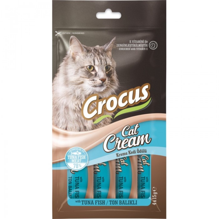 Crocus Ton Balıklı Krema Kedi Ödülü 4x15gr