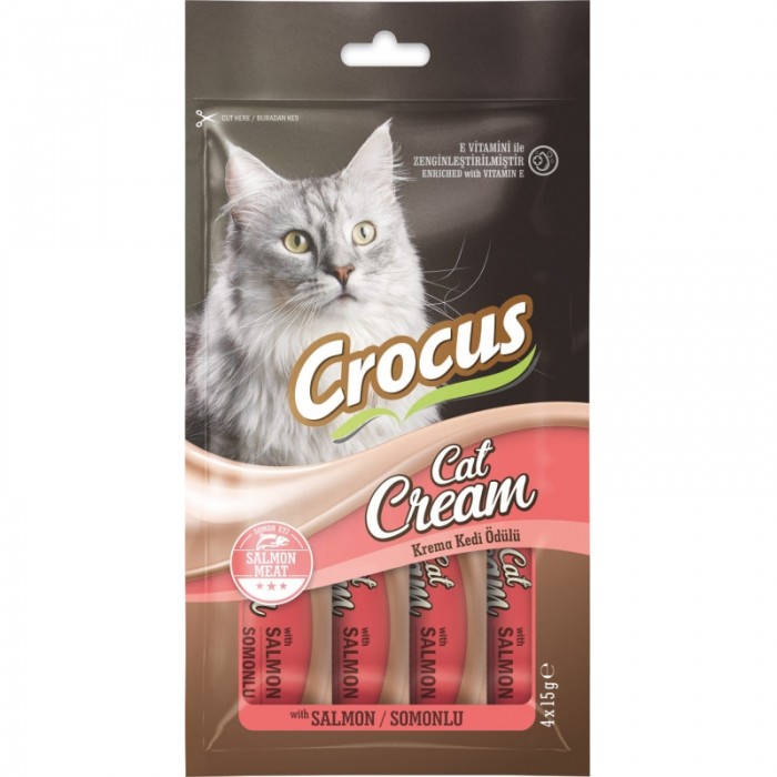 Crocus Somonlu Krema Kedi Ödülü 4x15gr