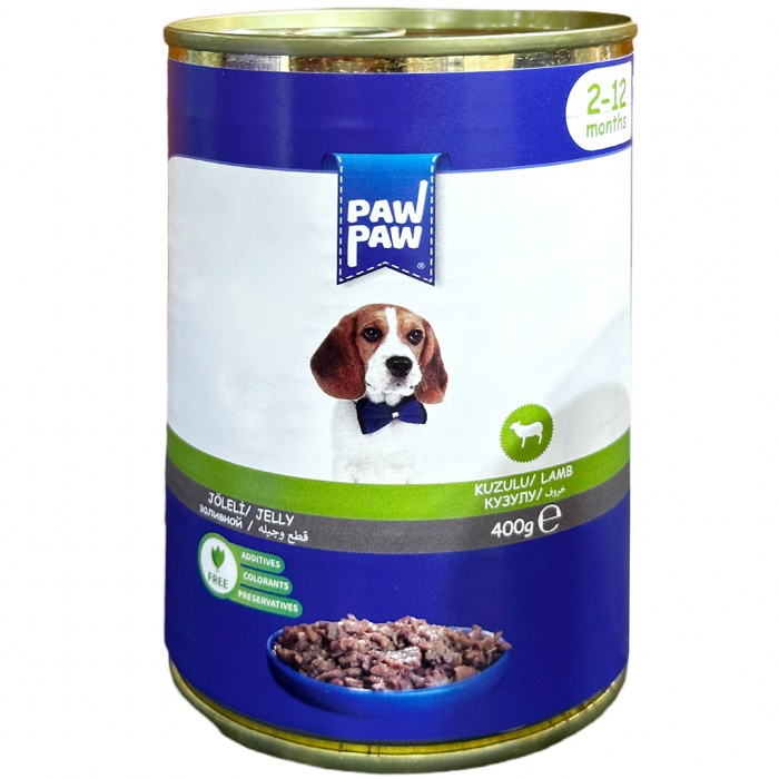 Paw Paw Jelly Parça Etli Kuzulu Yavru Köpek Konservesi 400gr