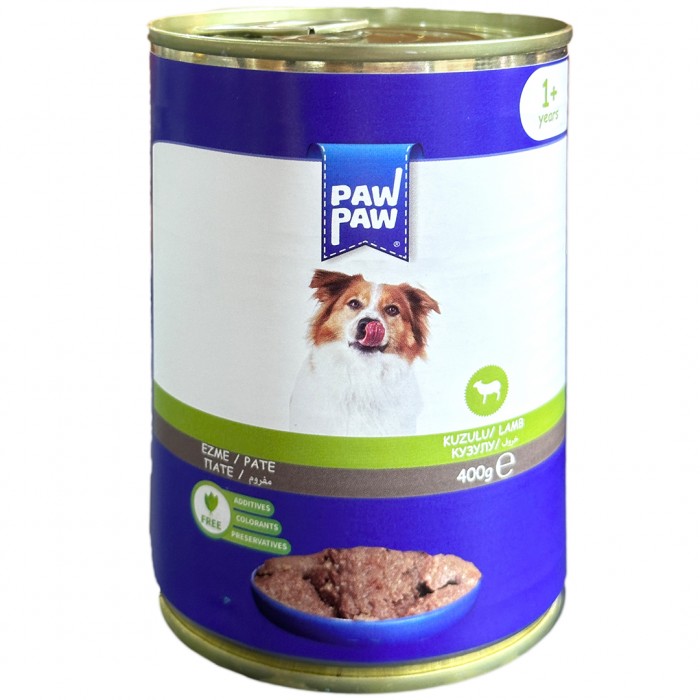 Paw Paw Pate Püre Kuzulu Yetişkin Köpek Konservesi 400gr