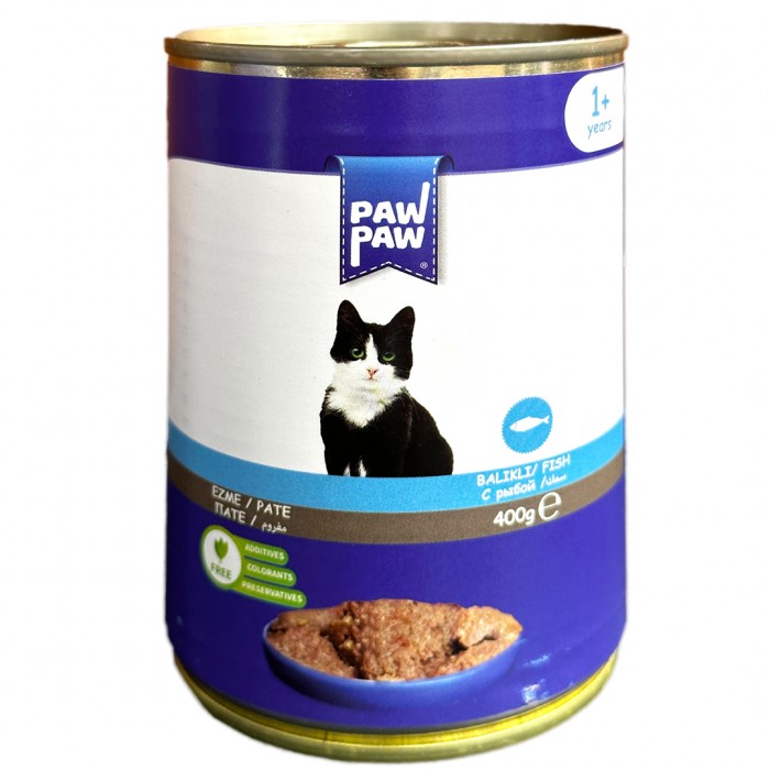 Paw Paw Pate Püre Balıklı Yetişkin Kedi Konservesi 400gr