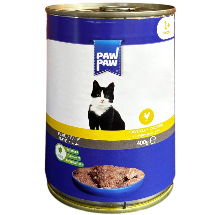 Paw Paw Pate Püre Tavuklu Yetişkin Kedi Konservesi 400gr