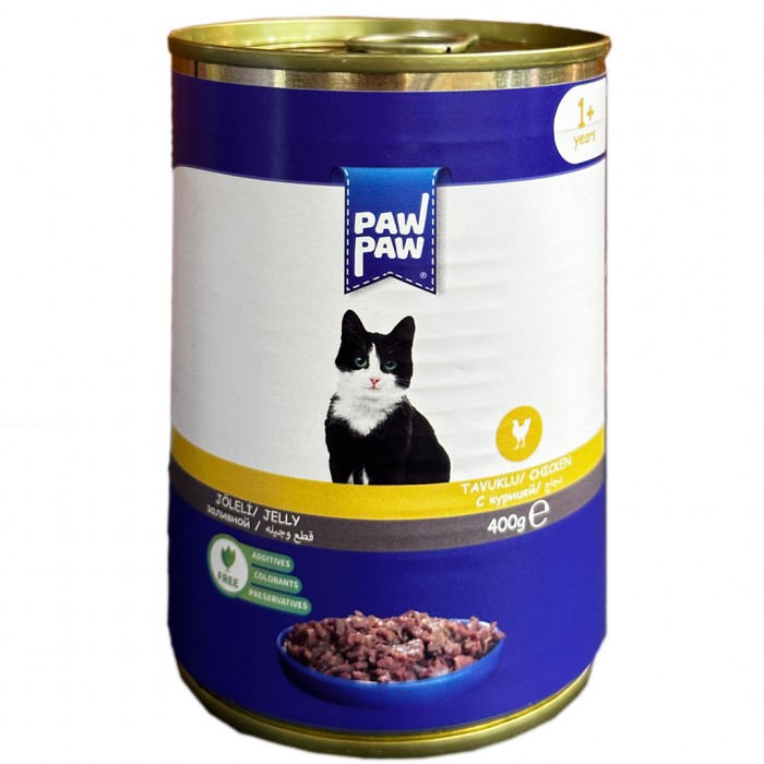 Paw Paw Jelly Parça Etli Tavuklu Yetişkin Kedi Konservesi 400gr