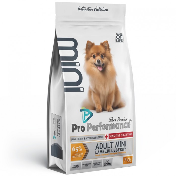 Pro Performance Ultra Premium Mini Kuzulu & Yabanmersinli Küçük Irk Yetişkin Köpek Maması 7KG