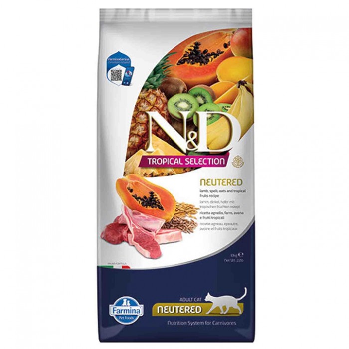 N&D Tropical Selection - Kuzulu ve Tropikal Meyveli Kısırlaştırılmış Kedi Maması 10KG