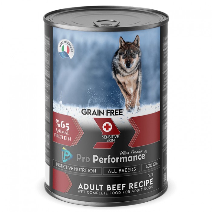 Pro Performance Ultra Premium Tahılsız Biftekli Yetişkin Köpek Konservesi (Ezme) 400gr