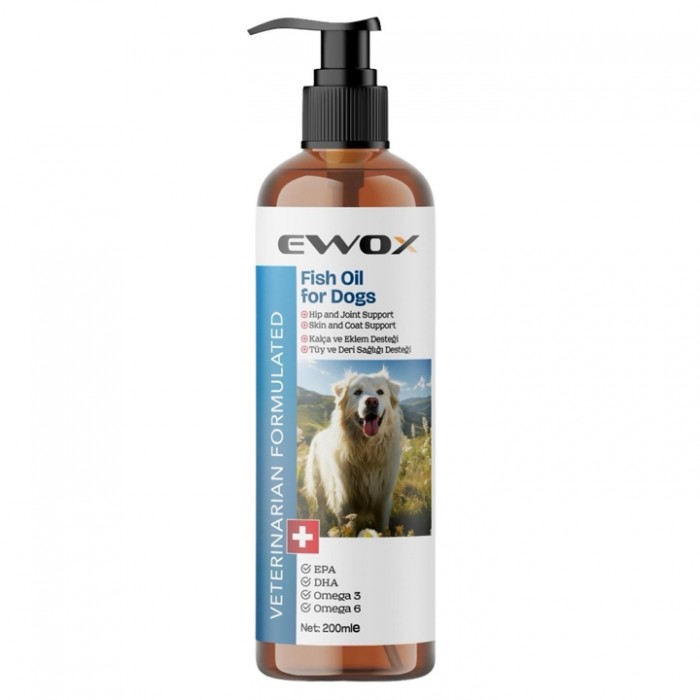 Ewox Fish Oil Köpekler İçin Tüy Dökülmesini Azaltan Balık Yağı 200ml