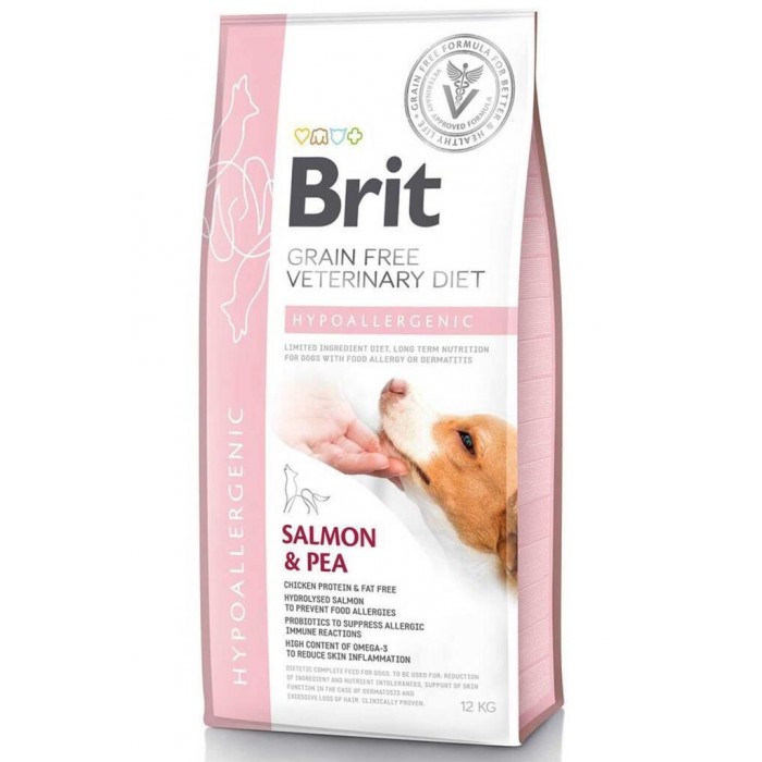Brit Veterinary Diet HYPO-ALLERGENIC Somonlu Tahılsız Köpek Maması 12KG