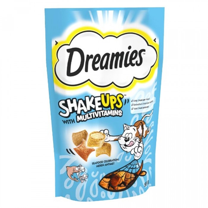 Dreamies ShakeUps Ton Balığı Somon Ve Karidesli Kedi Ödülü 55 Gr