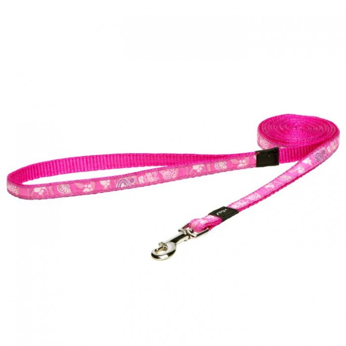 Rogz Jelly Bean Pink Paw Kedi ve Köpek Gezdirme Tasması (180 cm)