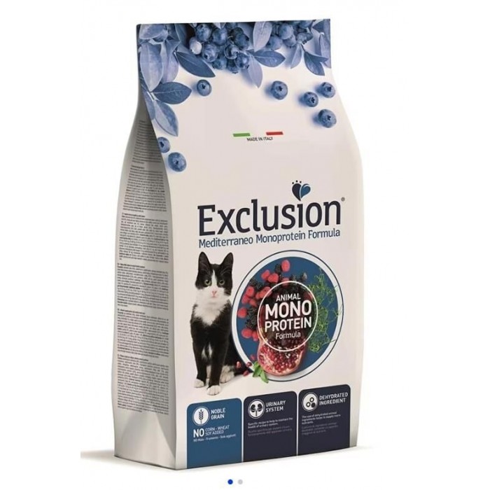 Exclusion Monoprotein Ton Balıklı ve Narlı Düşük Tahıllı Kısırlaştırılmış Kedi Maması 12KG