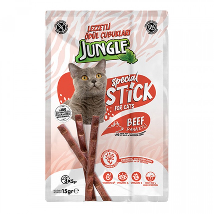 Jungle Dana Etli Stick Et Kedi Ödülü 3x5 gr