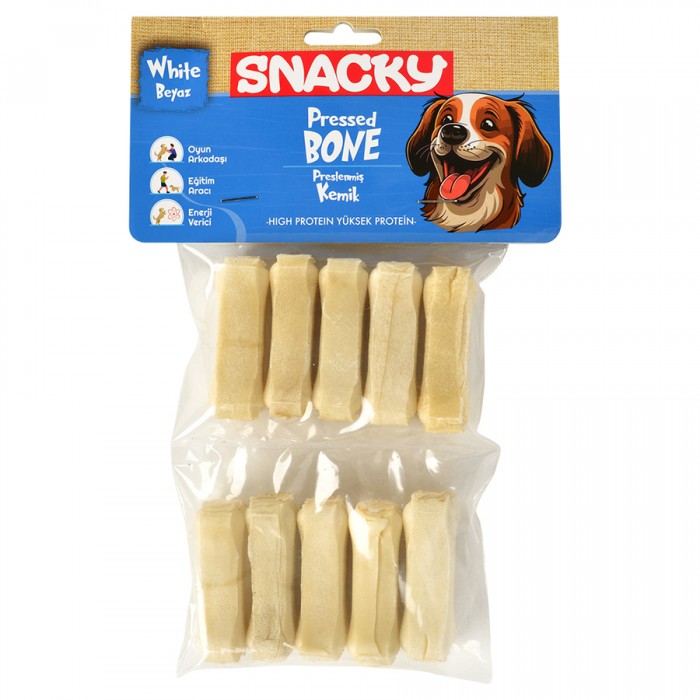 Snacky Beyaz Köpek Çiğneme Kemiği 10'lu (5 cm 110gr)