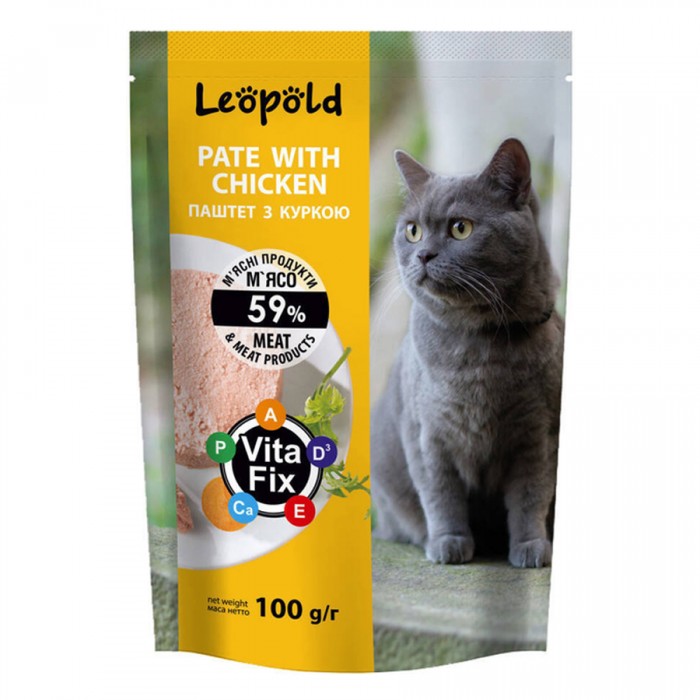 Leöpöld Pouch Tavuklu Yetişkin Püre Kedi Konservesi 100 gr