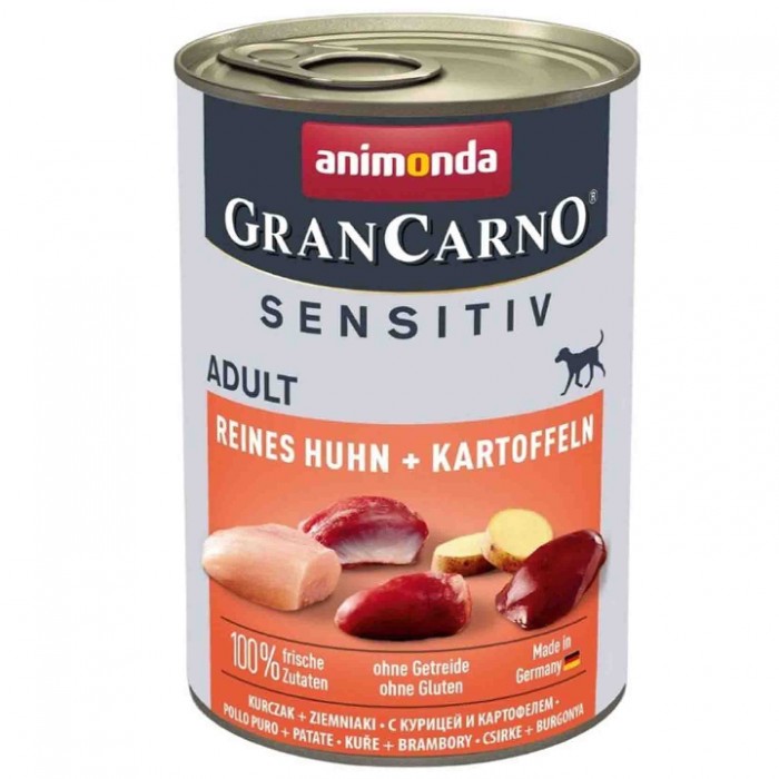 Animonda GranCarno Sensitive Tavuklu & Patatesli Yetişkin Köpek Konservesi 400gr