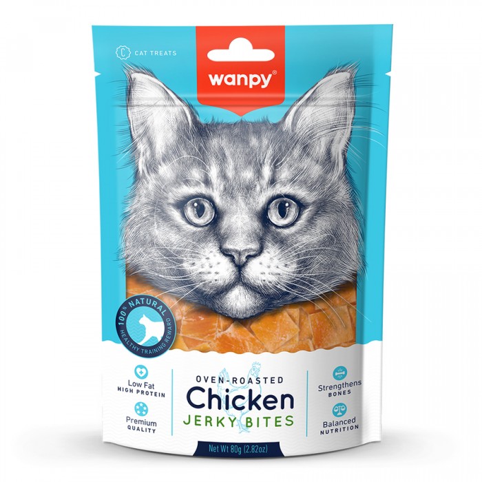 Wanpy Gerçek Tavuk Etli Yumuşak Kedi Ödülü 80gr