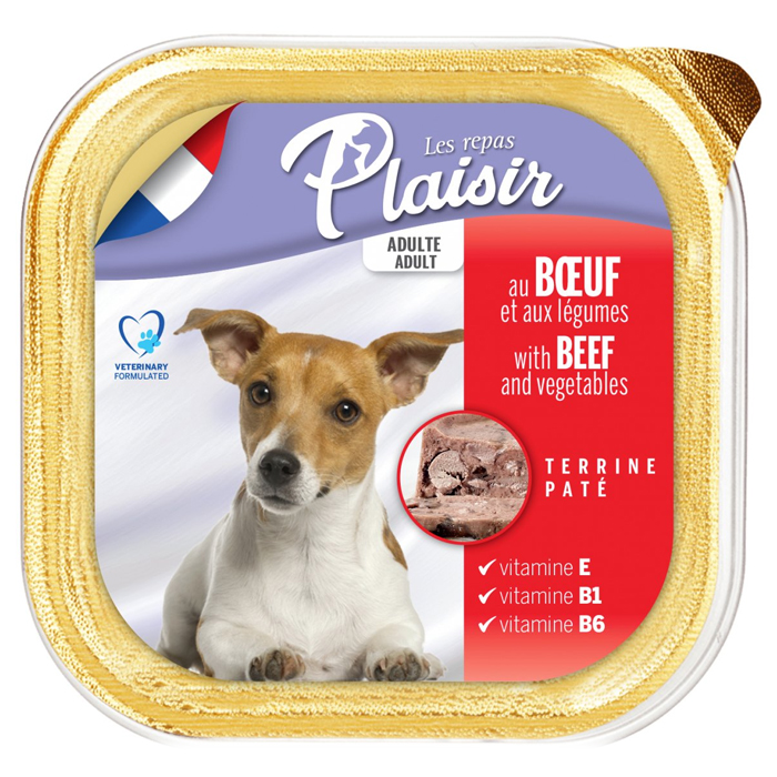 Plaisir Sığır Etli Sebzeli Pate Konserve Köpek Maması 150gr