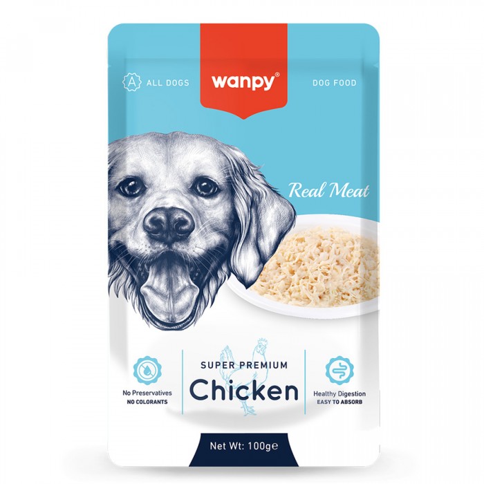 Wanpy Pouch Tavuklu Yaş Köpek Maması 100gr