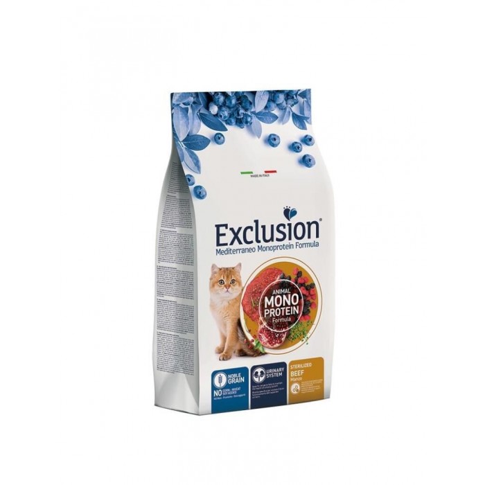 Exclusion Monoprotein Sığır Etli ve Narlı Düşük Tahıllı Yetişkin Kedi Maması 1,5KG