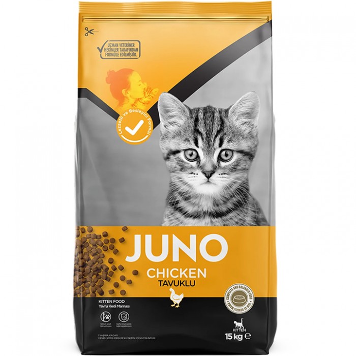 Juno Kitten Chicken - Tavuklu Yavru Kedi Maması 15KG