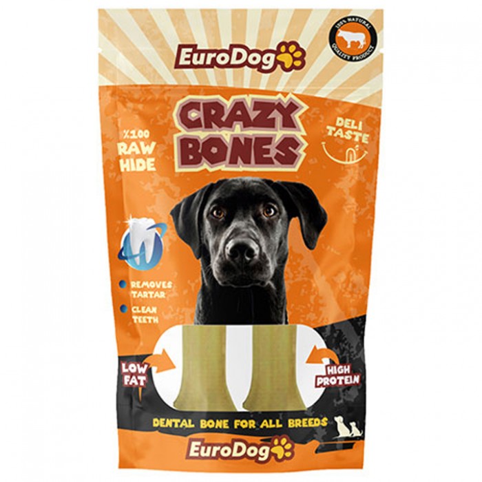 EuroDog Crazy Bone Pres Kemik 10 cm 3 Lü